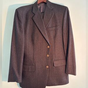 Custom Made Italian Full Suit from Biella Collezioni - 100% Wool, Size 46L